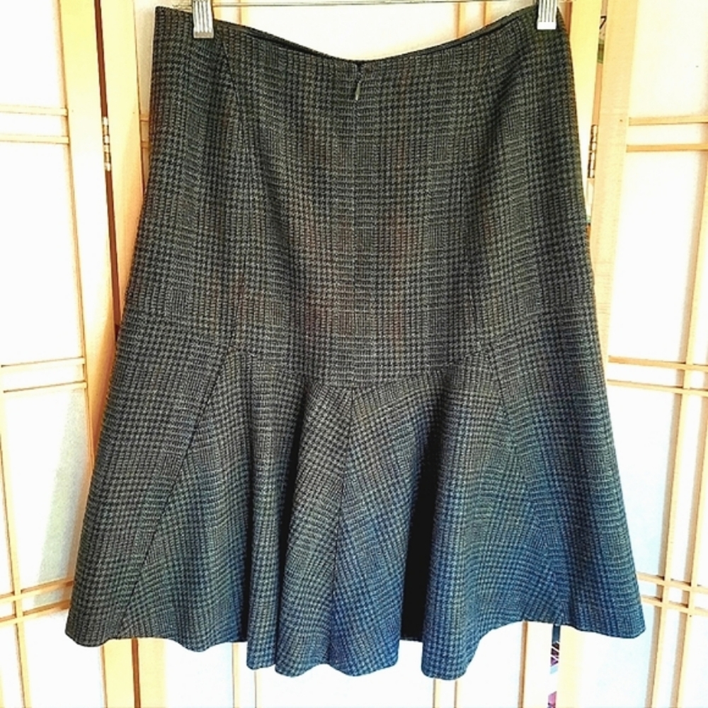 Vintage Jigsaw Wool Tweed Midi Skirt Size 14 UK/US 10